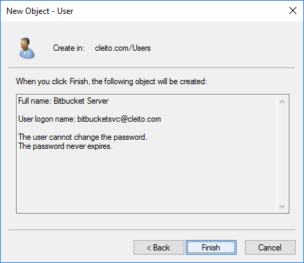 Bitbucket service account creation in AD - Step 4