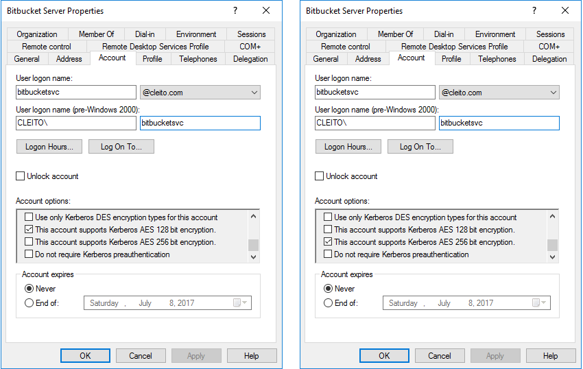 AES-128 and AES-256 encryption type