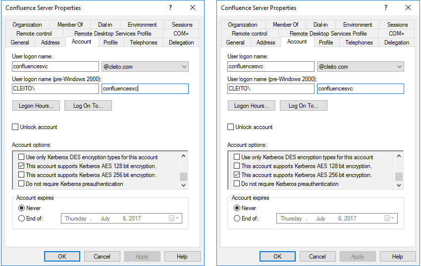 AES-128 and AES-256 encryption type