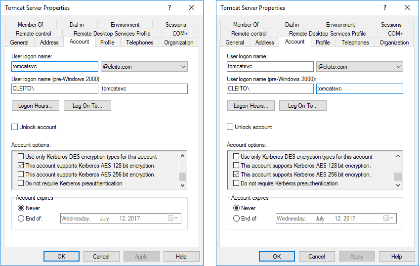 AES-128 and AES-256 encryption type