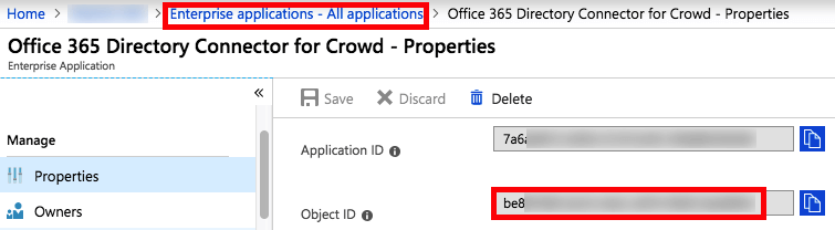 Application ObjectId