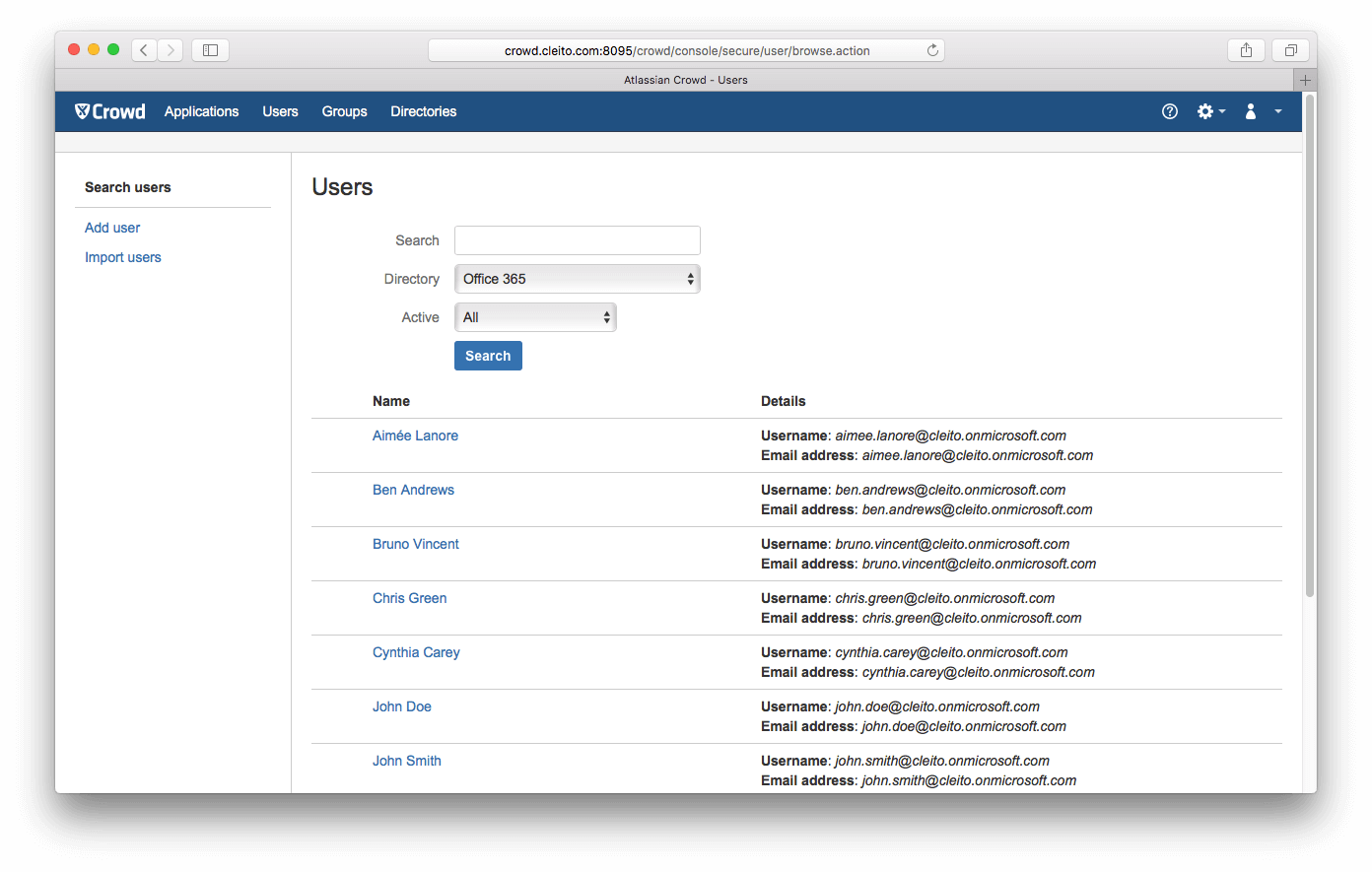 Office 365 identities