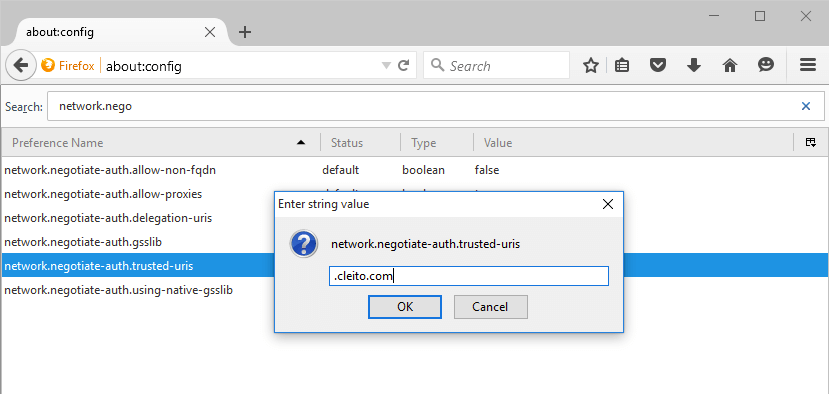 Firefox configuration