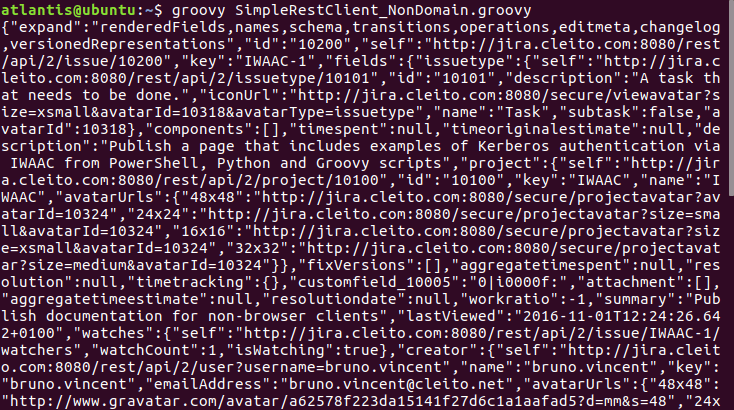 Simple Groovy REST client with Kerberos authentication through IWAAC from outside domain