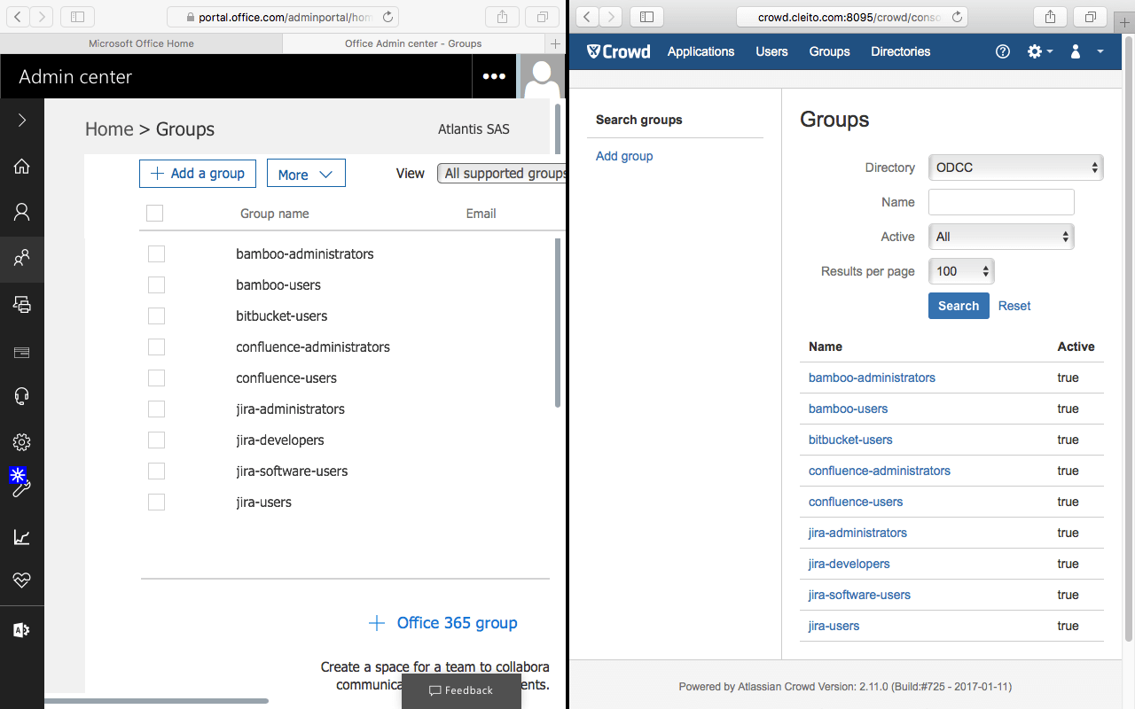 Manage your Atlassian groups in Office 365